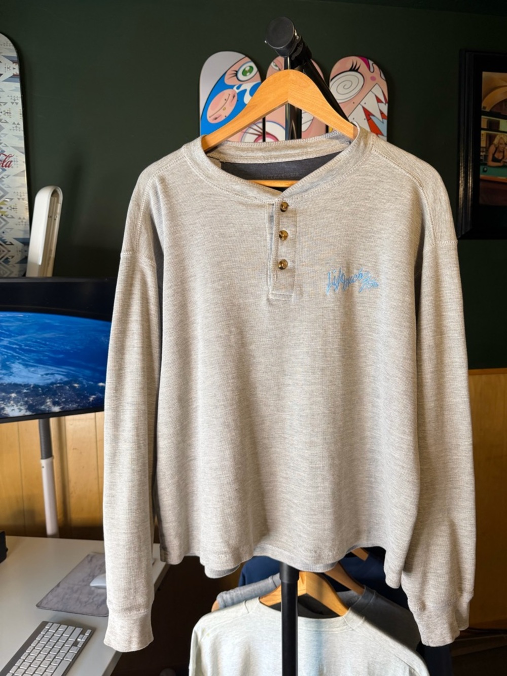 Vintage 75th Anniversary LifeTouch Photography Co. Crewneck Henley Sweater